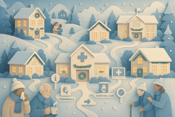 a winter season landscape